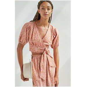 NWOT Anthropologie Beachgold Lia Floral Wrap Top